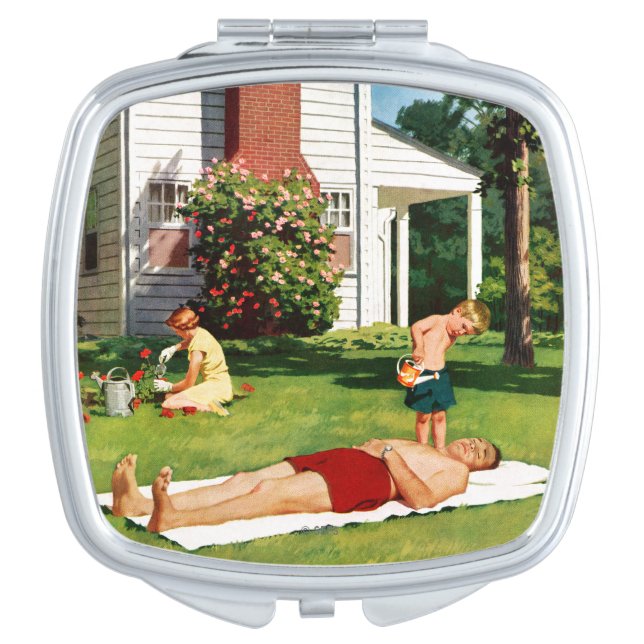 Watering Father Compact Mirror (Front)