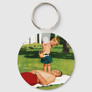 Watering Father Keychain