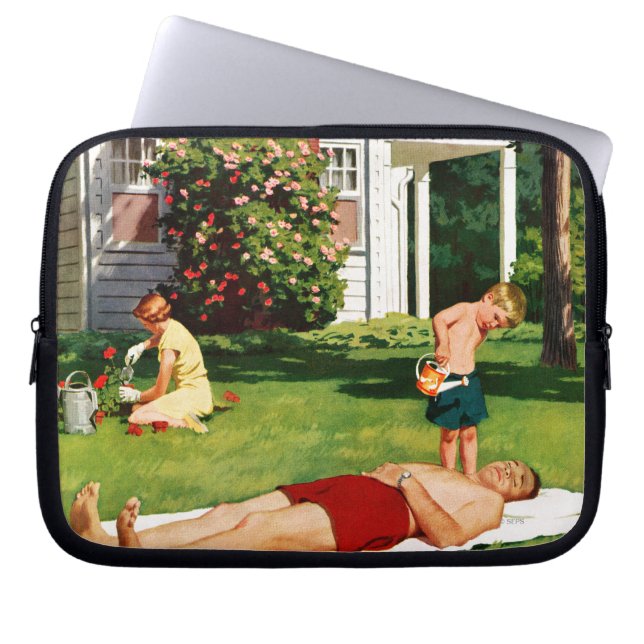 Watering Father Laptop Sleeve (Front)