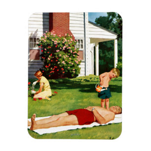 Watering Father Magnet