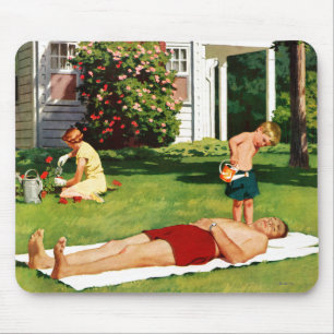 Watering Father Mouse Pad