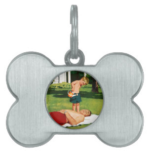 Watering Father Pet ID Tag