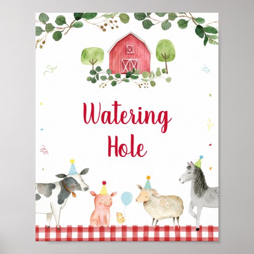 Watering Hole Farm Birthday Sign