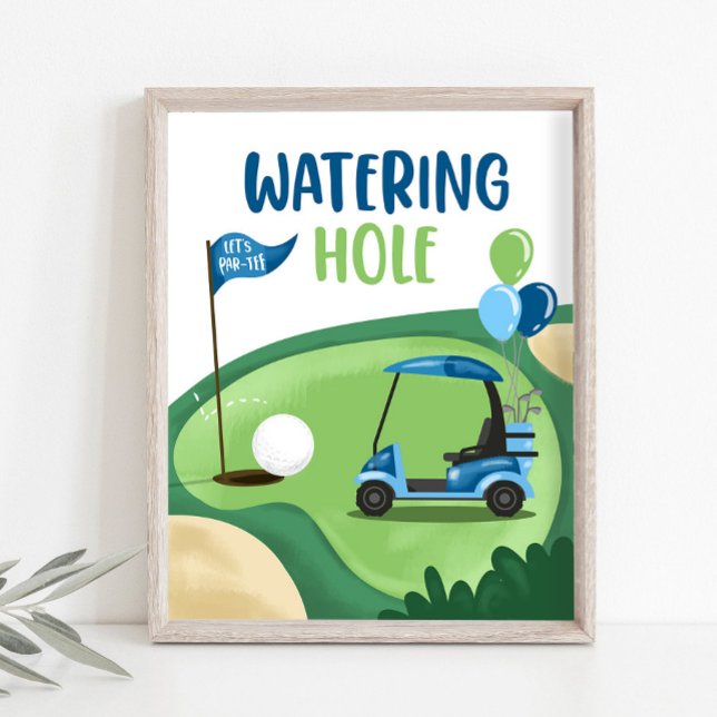 Watering Hole Golf Par-Tee Boy Birthday Sign (Creator Uploaded)