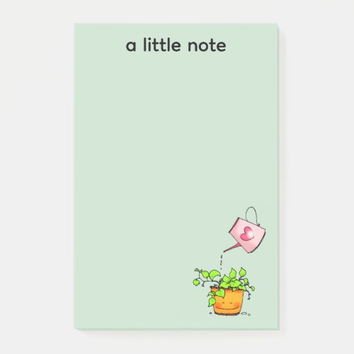 Watering Love, Happy Houseplant Post-it Notes