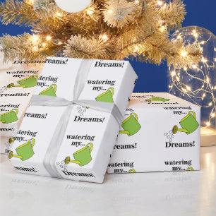 Watering My Dreams Watering Can Wrapping Paper