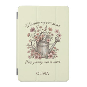 Watering My Own Peace Vintage Floral Botanical iPad Mini Cover