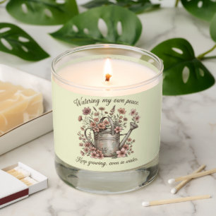 Watering My Own Peace Vintage Floral Botanical Scented Candle
