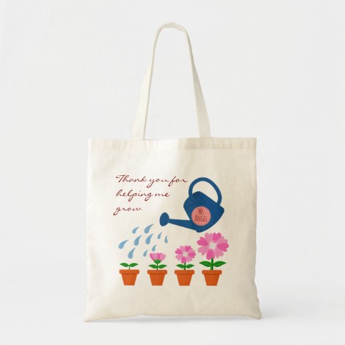 Watering the Plant Thank You Teacher Gift Tote Bag