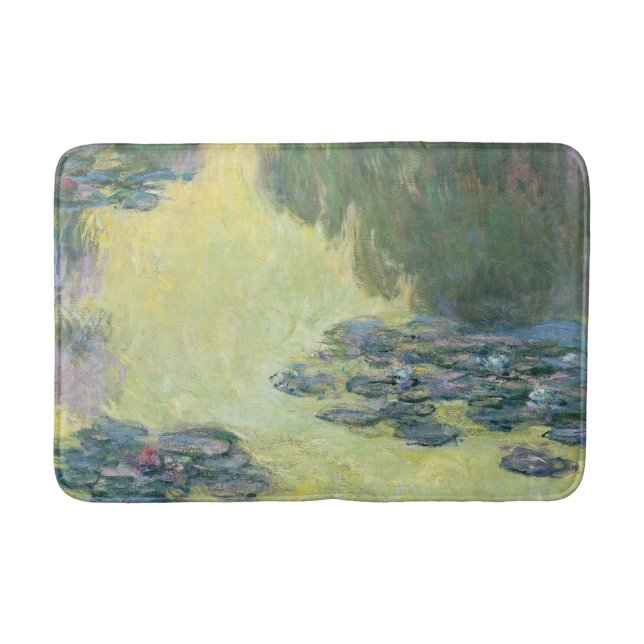 Waterlilies 1907, Monet, French Impressionism Art, Bath Mat (Front)