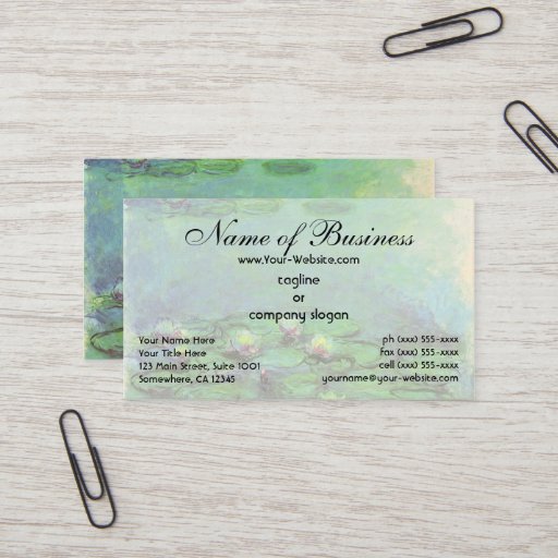 Customizable Waterlilies (1914) by Claude Monet Business Cards