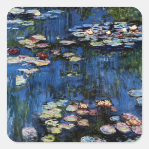 Waterlilies; 1914 square sticker