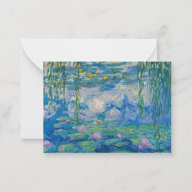 Waterlilies, 1916-1919 by Claude Monet Note Card (Front)