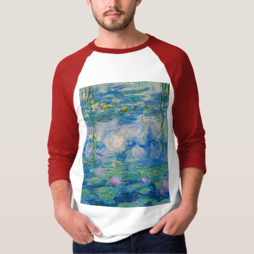 Waterlilies 1916_1919 by Claude Monet T_Shirt