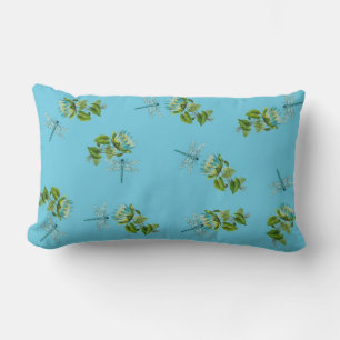 Waterlilies and Dragonflies Lumbar Pillow