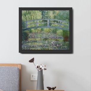 Waterlilies and Japanese Footbridge Framed Art