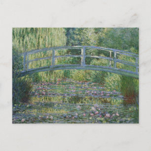 Waterlilies and Japanese Footbridge  Holiday Postcard