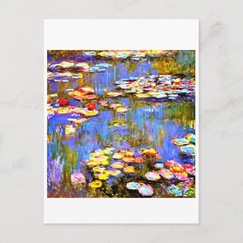Waterlilies by Claude Monet _ Art Post Card