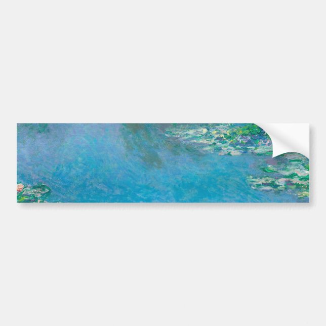 Waterlilies by Claude Monet Fine Art Painting Bumper Sticker (Front)