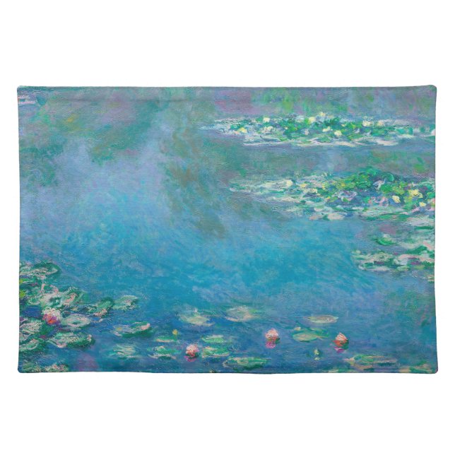 Waterlilies by Claude Monet Fine Art Painting Cloth Placemat (Front)