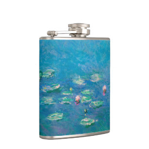 Waterlilies by Claude Monet Fine Art Painting Flask