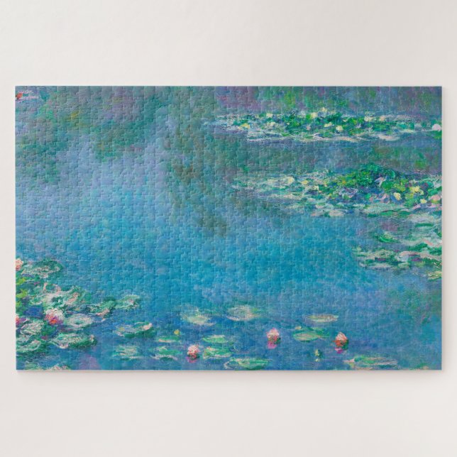 Waterlilies by Claude Monet Fine Art Painting Jigsaw Puzzle (Horizontal)