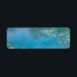 Waterlilies by Claude Monet Fine Art Painting Label<br><div class="desc">Beautiful masterpiece by Claude Monet - Water Lilies from his garden at Giverny,  France. One of the most famous fine art paintings in art history and a beautiful example of impressionism. This is truly a wonderful artwork and a great gift for art lover.</div>