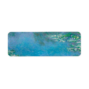 Waterlilies by Claude Monet Fine Art Painting Label