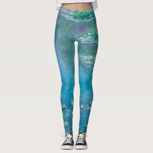 Waterlilies by Claude Monet Fine Art Painting Leggings