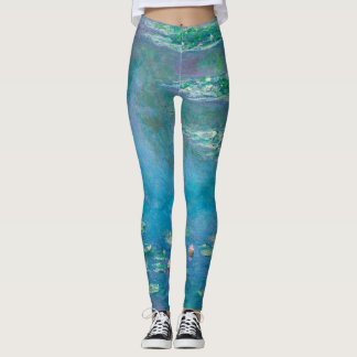 Waterlilies by Claude Monet Fine Art Painting Leggings