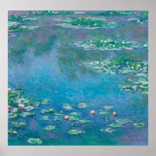 Waterlilies by Claude Monet Fine Art Painting Poster