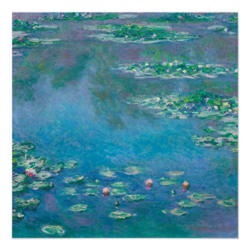 Waterlilies by Claude Monet Fine Art Painting Poster
