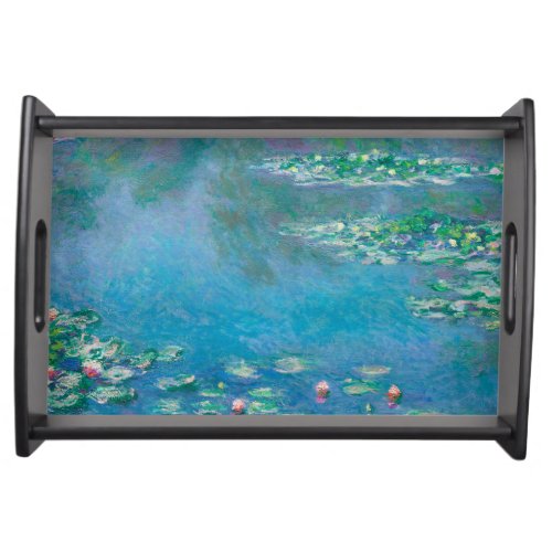 Waterlilies by Claude Monet Fine Art Painting Serving Tray