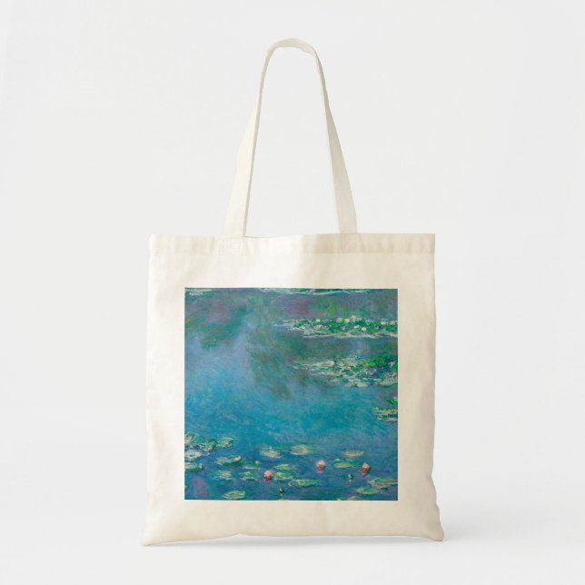 Waterlilies by Claude Monet Fine Art Painting Tote Bag (Front)