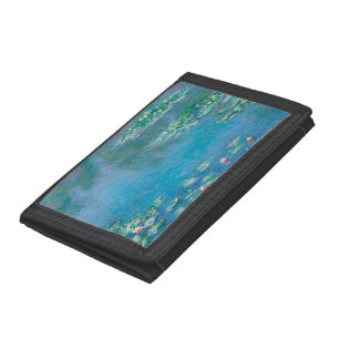 Waterlilies by Claude Monet Fine Art Painting Tri-fold Wallet