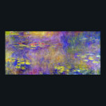 Waterlilies by Claude Monet Poster<br><div class="desc">Waterlilies by Claude Monet is a vintage impressionism fine art nature painting featuring waterlilies in a pond in Monet's garden at his home in Giverny, France. The sky and trees are reflecting in the water. A series of over 250 waterlily flower paintings that Monet painted during the last 30 years...</div>