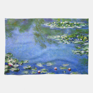 Waterlilies by Claude Monet, Vintage Fine Art Kitchen Towel