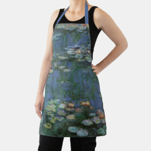 Waterlilies by Claude Monet, Vintage Flowers Apron