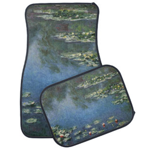Waterlilies by Claude Monet, Vintage Flowers Car Mat
