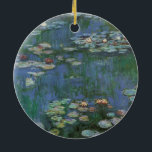 Waterlilies by Claude Monet, Vintage Flowers Ceramic Ornament<br><div class="desc">Waterlilies (1916) by Claude Monet. Water Lilies is a vintage impressionism fine art floral painting. Monet's spring season flower garden in Giverny, France. This landscape is one of many variations of water lily paintings that Monet painted by his pond. About the artist: Claude Monet (1840-1926) was a founder of the...</div>