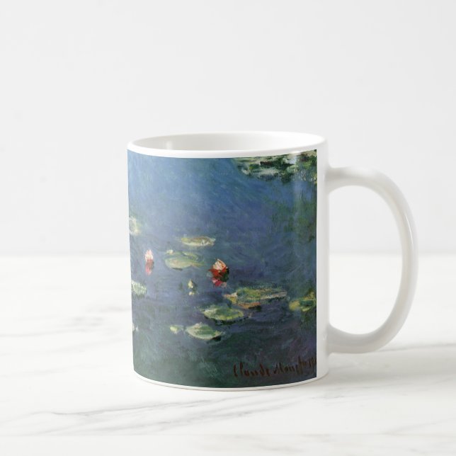 Waterlilies by Claude Monet, Vintage Flowers Coffee Mug (Right)