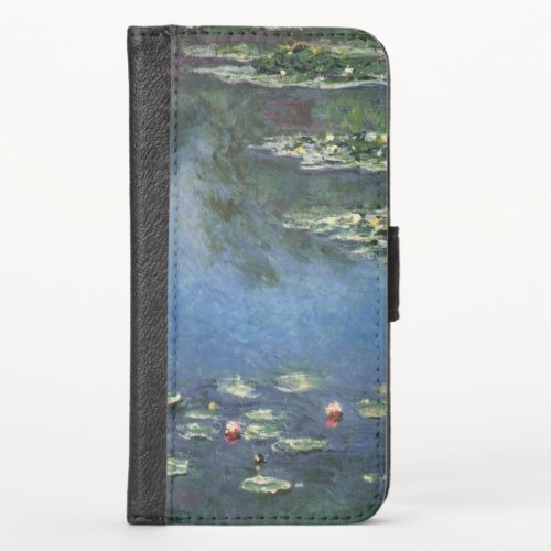 Waterlilies by Claude Monet Vintage Flowers iPhone X Wallet Case