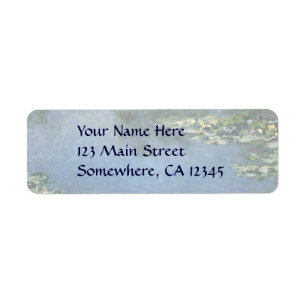 Waterlilies by Claude Monet, Vintage Flowers Label