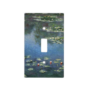 Waterlilies by Claude Monet, Vintage Flowers Light Switch Cover