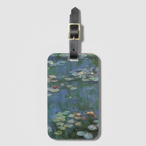 Waterlilies by Claude Monet Vintage Flowers Luggage Tag