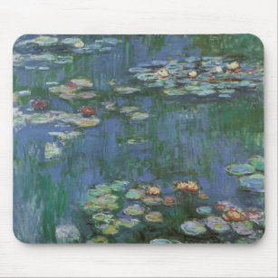 Waterlilies by Claude Monet, Vintage Flowers Mouse Pad