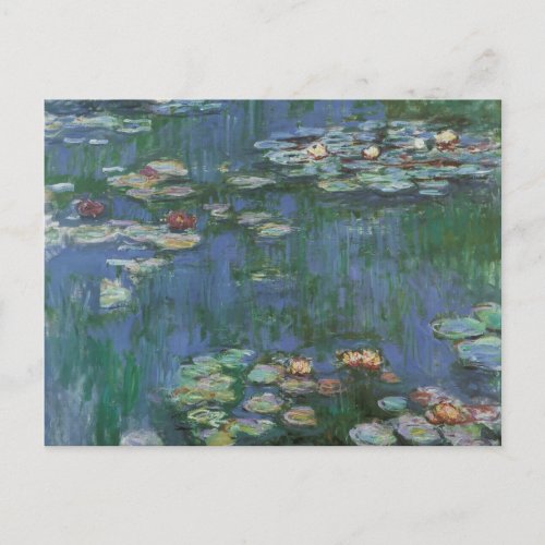 Waterlilies by Claude Monet Vintage Flowers Postcard