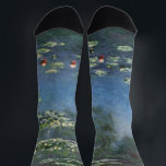 Waterlilies by Claude Monet, Vintage Flowers Socks<br><div class="desc">Water Lilies (1906) by Claude Monet is a vintage impressionism fine art landscape floral painting. It is one of many variations of water lily paintings that Monet painted in his flower garden in Giverny, France. Waterlily flowers in a spring season pond. About the artist: Claude Monet (1840-1926) was a founder...</div>