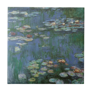 Waterlilies by Claude Monet, Vintage Flowers Tile