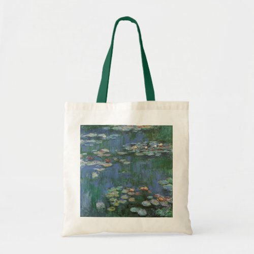 Waterlilies by Claude Monet Vintage Flowers Tote Bag